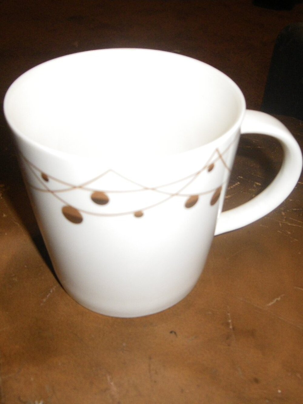2012 Starbucks Holiday String Gold Ball Ornaments Coffee Mug